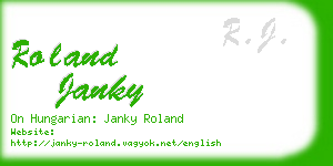roland janky business card